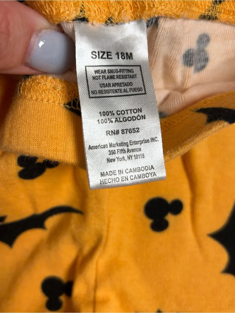 🎃Disney Bundle of Halloween Mickey Mouse Pajamas Size 18 Months Snug Fitting